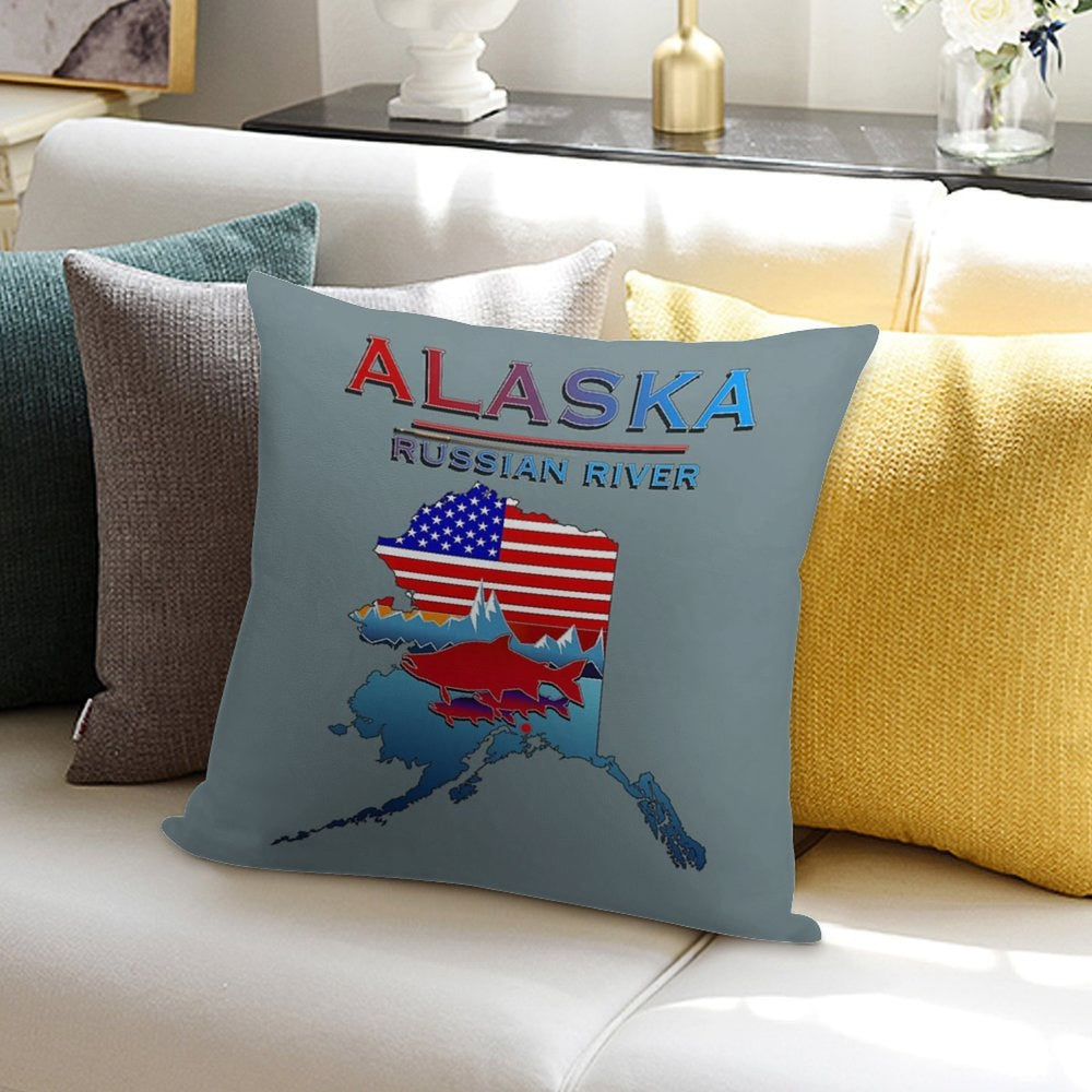 ALASKA Russian River Soft High-Density Material Throw Pillow