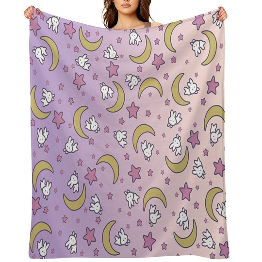 Sailor Moon - Usagi's Print Moon Bunny Blanket Wrinkle-free Throw Blanket
