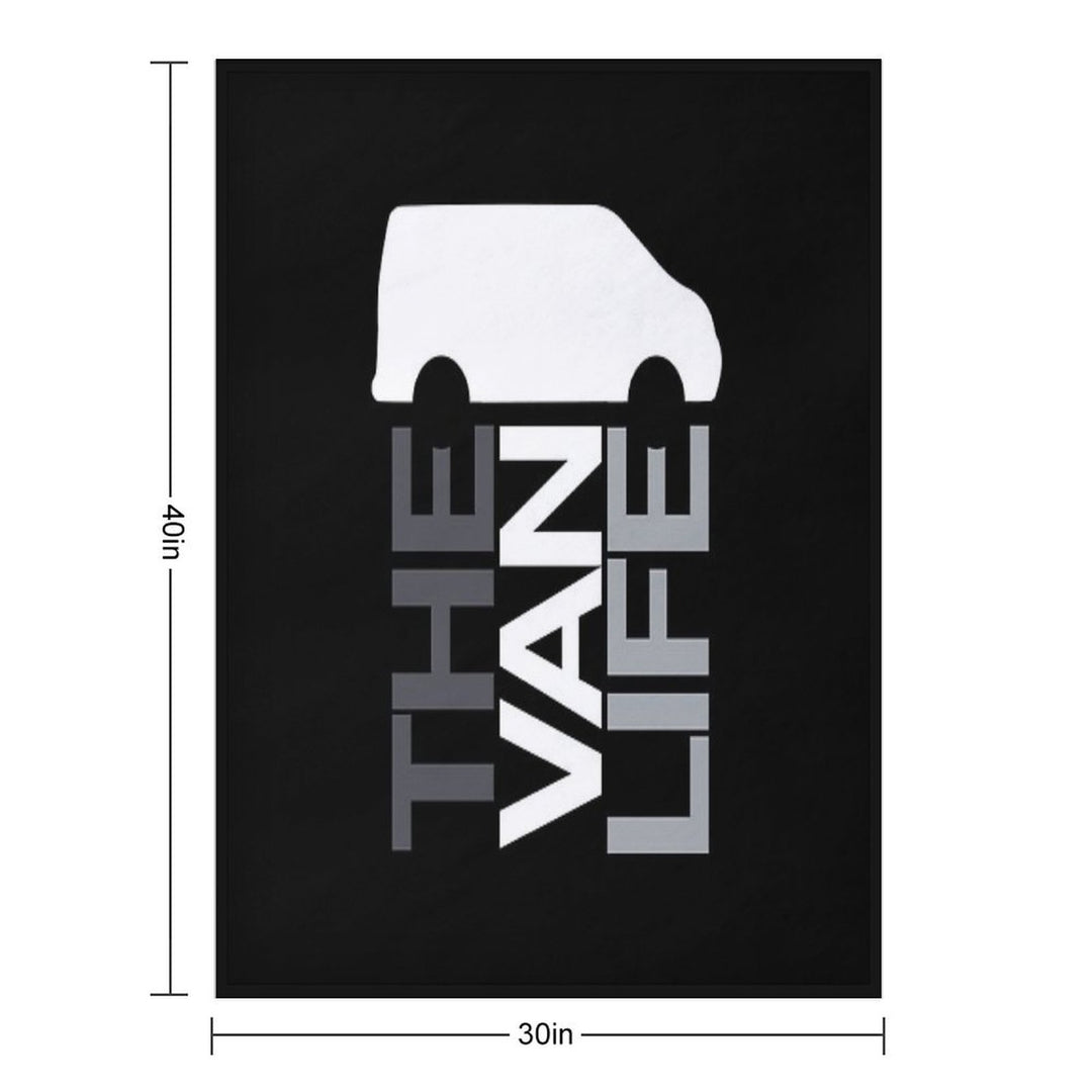 The Van Life Logo  Greyscale Comfort Throw Blanket