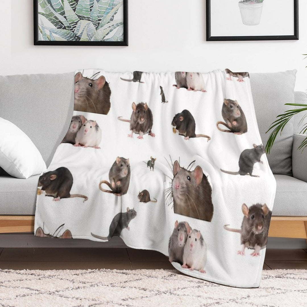 The Rat Set Anti-pilling Throw Blanket