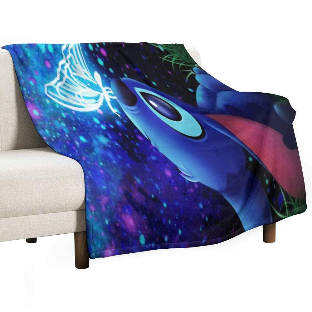 Stitch Butterfly Starry Sky Gift-ready Throw Blanket