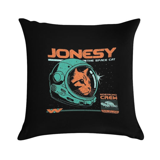 Jonesy The Space Cat Soft Home Decor Throw Pillow