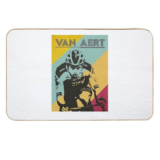 Wout Van Aert Retro  Stain-Proof Bath Mat