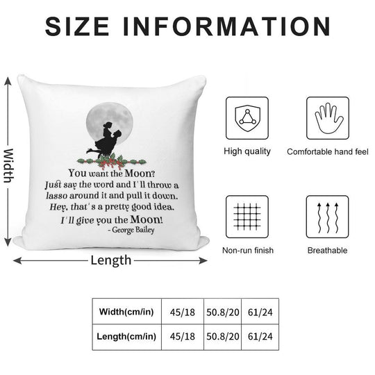 George Lassos The Moon Soft Anti-Pilling Throw Pillow