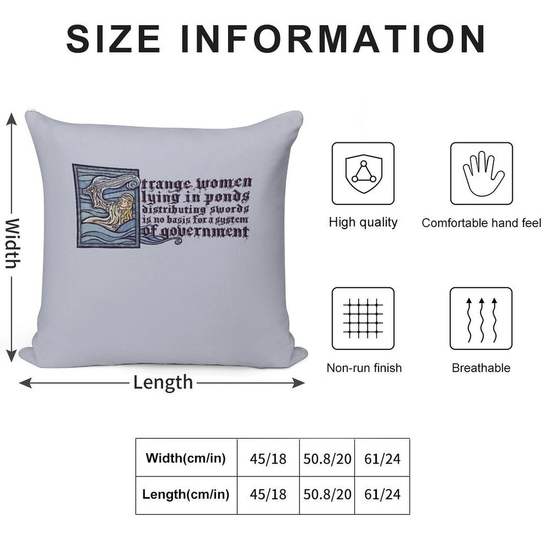 Strange Women Lying in Ponds Soft Style Accent Throw Pillow