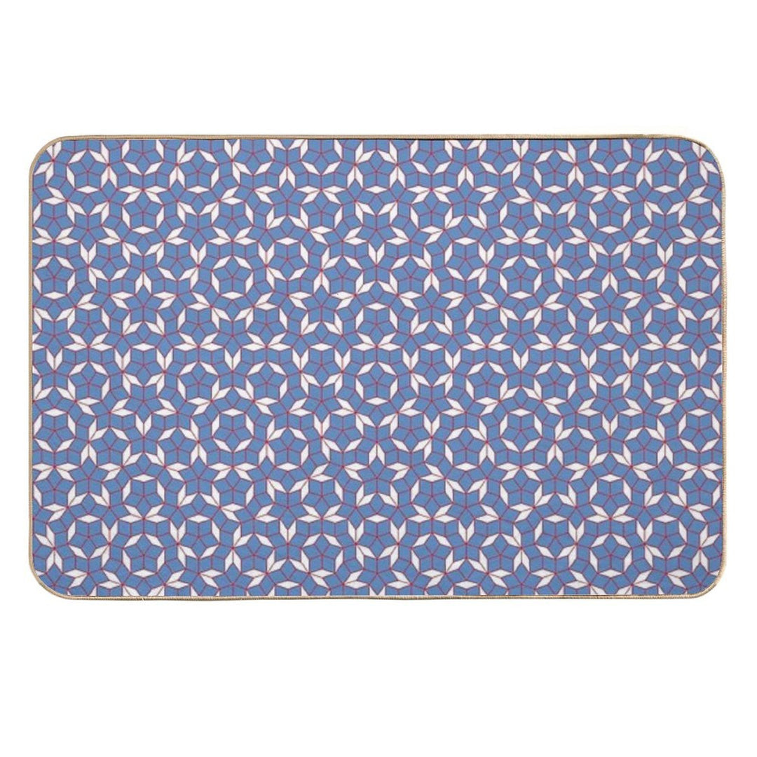 Red White And Blue Penrose Tiles  High-Traffic Bath Mat
