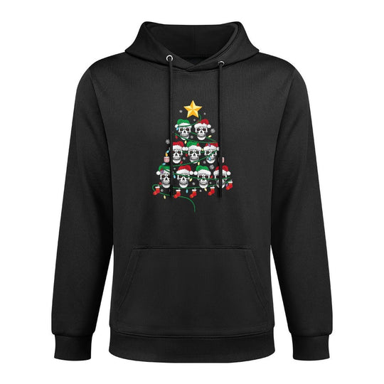 Skull Christmas Tree Pajama Cool Skeleton Santa Hat X-Mas Customizable Surface Hoodie