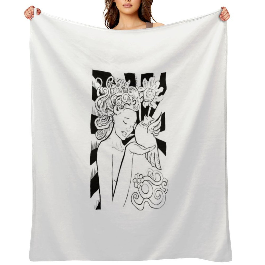 Solace Amongst The Flowers Comfort Throw Blanket