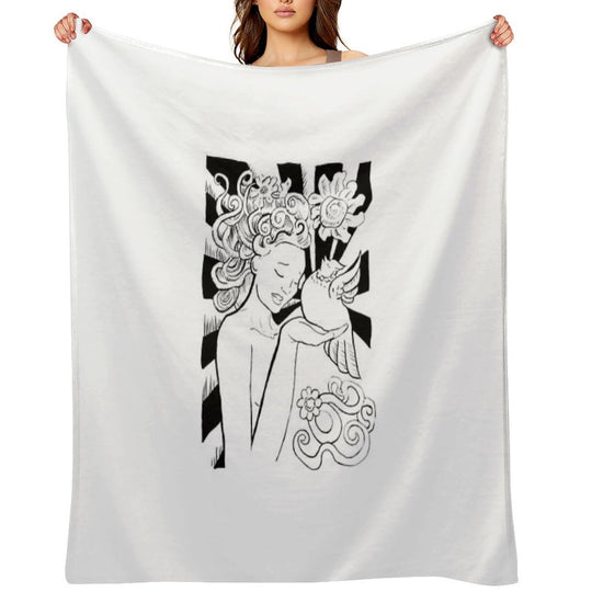 Solace Amongst The Flowers Comfort Throw Blanket