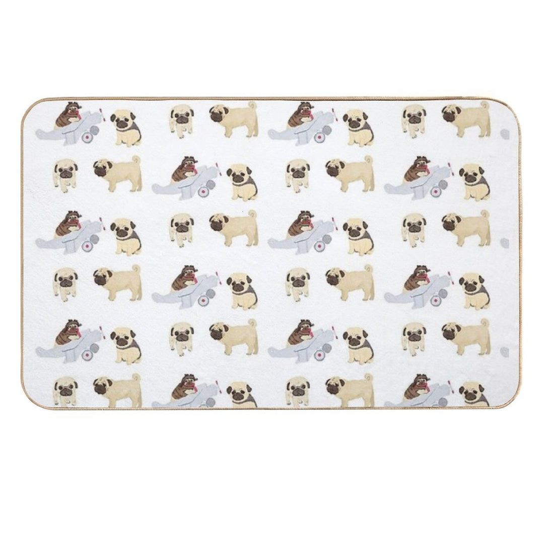 Children of Pugs  Slip-Resistant Bath Mat