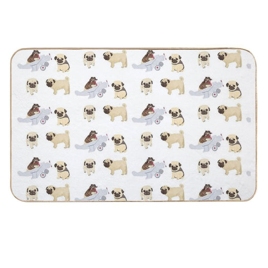 Children of Pugs  Slip-Resistant Bath Mat