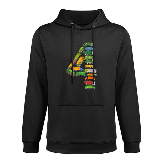 Garbage Truck Themed 4th Birthday Party 4 Year Old Boys Kids All-Day Comfort Hoodie