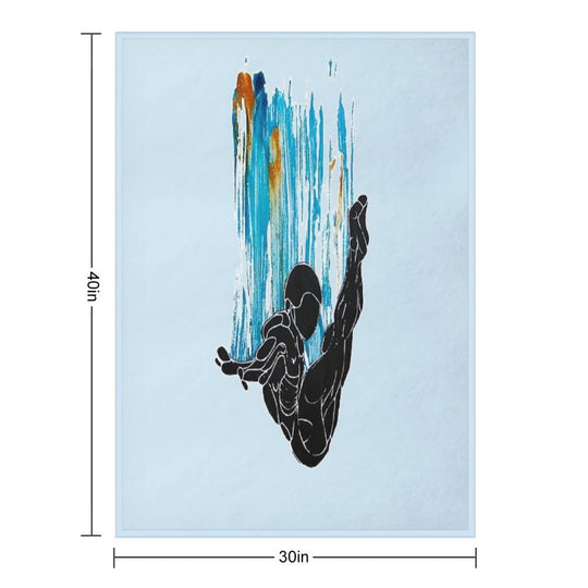 Platform Diving Springboard Diver Plush Throw Blanket