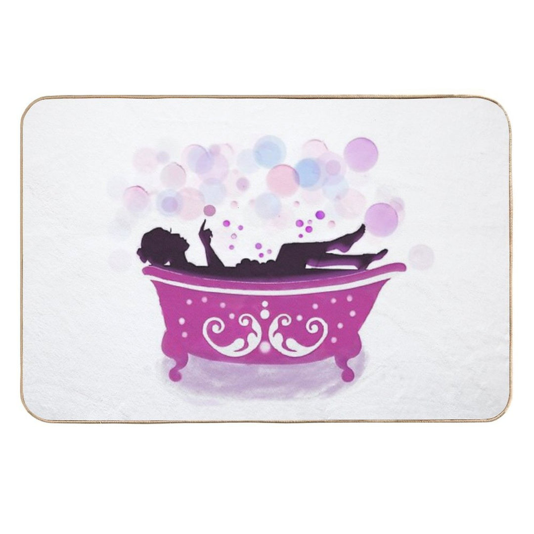 Relax in A Bubble Bath  Fade-Resistant Bath Mat