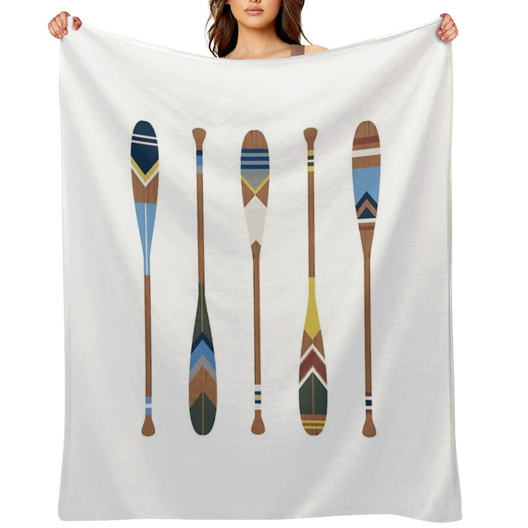 Painted Oars Multi-functional Throw Blanket