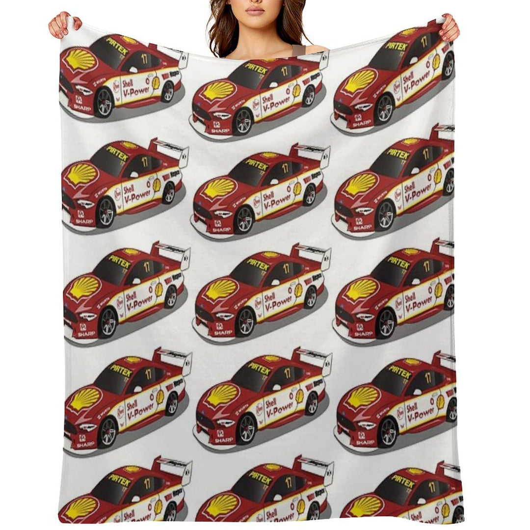 Scott McLaughlin 17 Ford Mustang 2019 Sustainable Throw Blanket