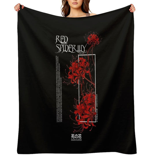 Japanese Red Spider Lily Aesthetic Shrink-resistant Throw Blanket