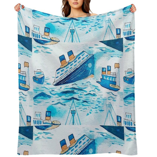 Ferry Boats Scrub Cap All-season Throw Blanket