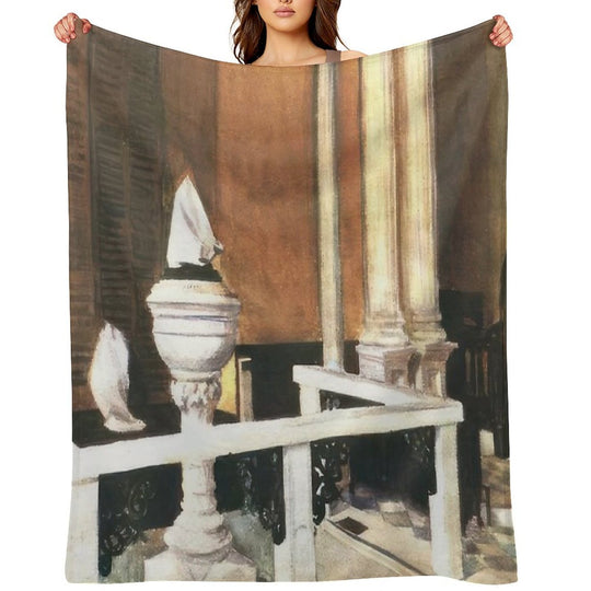 Baptistry of St  John S   1929 by Edward Hopper Shrink-resistant Throw Blanket