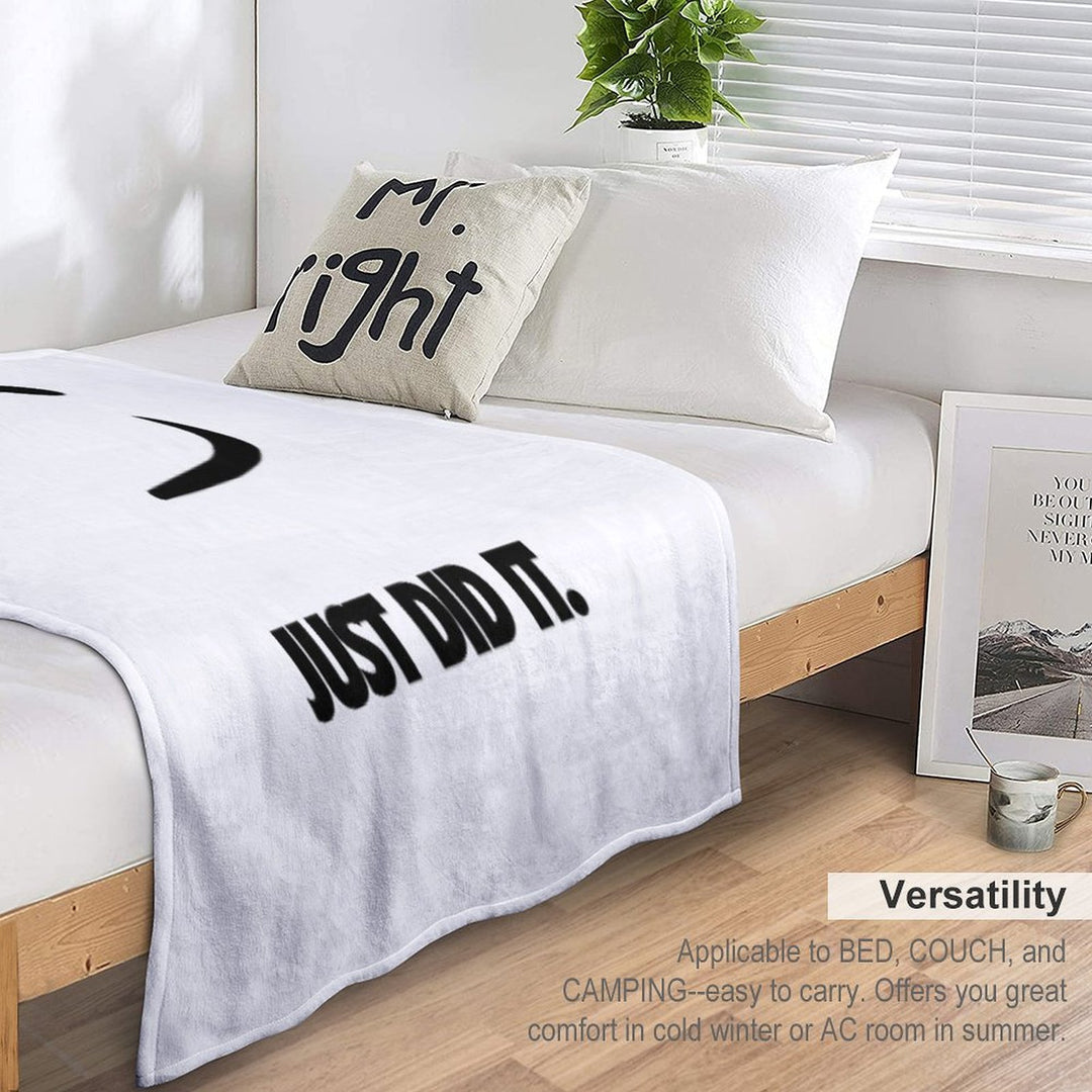 Nike Just Do It Parody - Just Did It.Emoji Versatility Throw Blanket