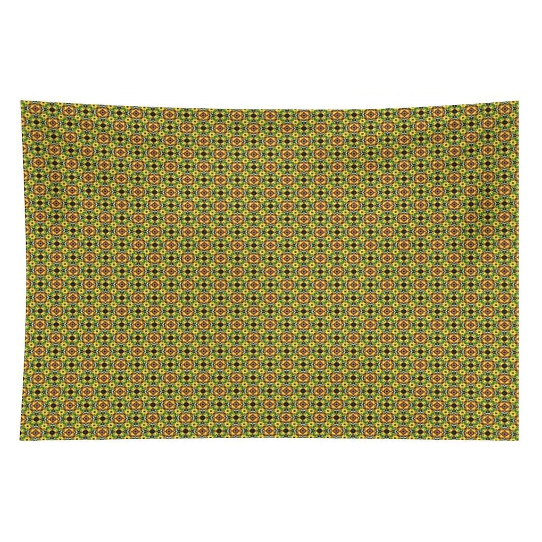 Red And Yellow Petal Medallions Tapestry