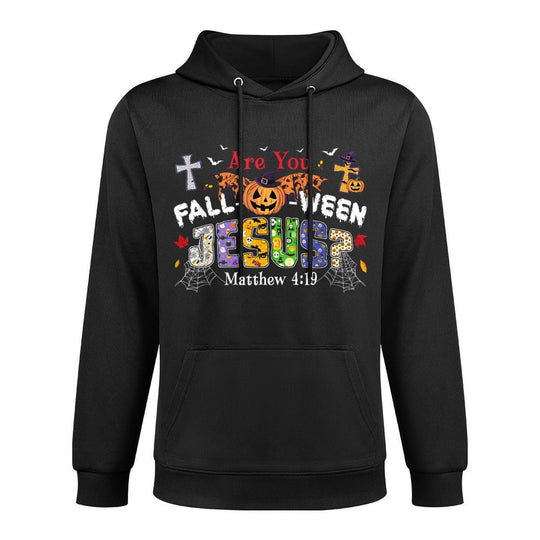 Are You Fall-O-Ween Jesus Pumpkin Spooky Halloween Christian Adjustable Hood Hoodie