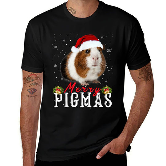 Merry Pigmas Face Mask Funny Guinea Pig Christmas Santa Xmas  Quick-drying T-Shirt