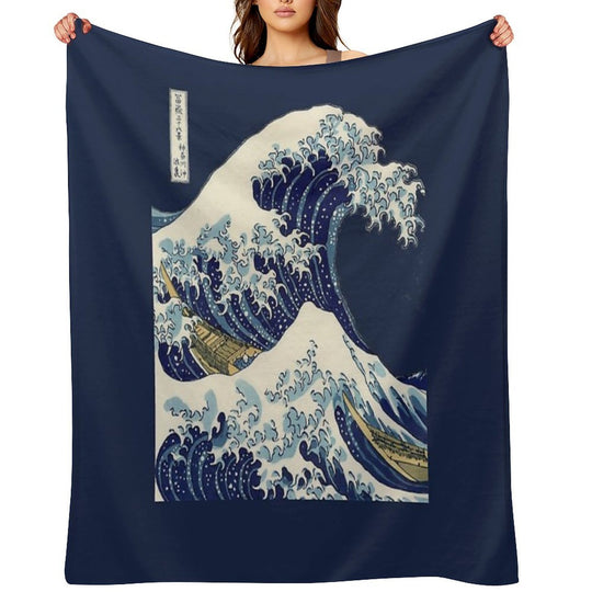 The Great Wave Off Kanagawa Transparent All-season Throw Blanket