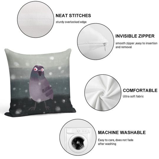 Angry Pigeon Soft Multiple Sizes Throw Pillow