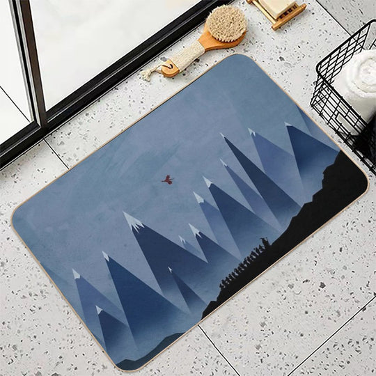 Snow Mountain  Anti-Trip Bath Mat