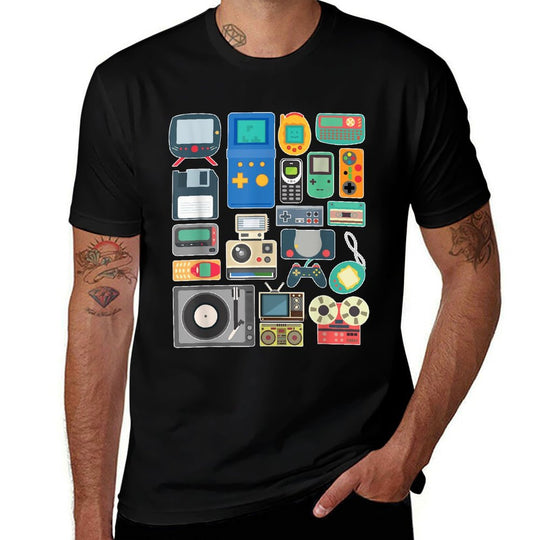 80s 90s Video Game Retro Vintage Classic Arcade  Easy-care T-Shirt