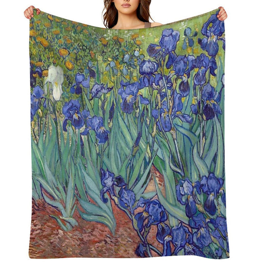 Van Gogh - Irises Quick-dry Throw Blanket