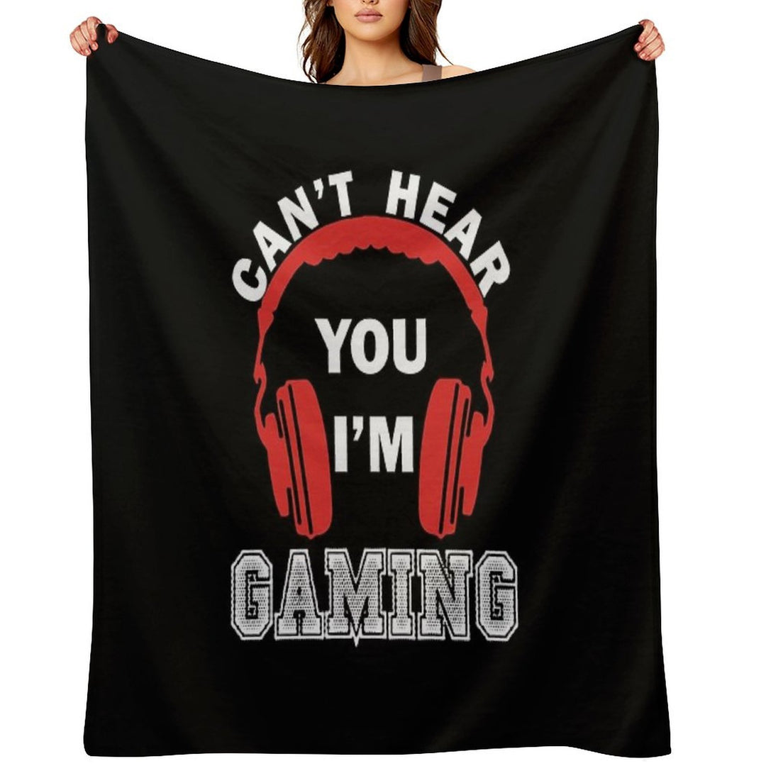 Video Gaming Gift Gamer Headset  Design Eco-conscious Throw Blanket