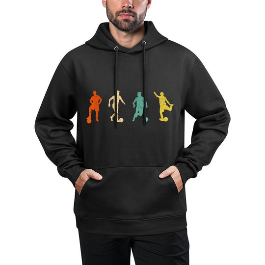 Vintage Soccer Graphic Design Futbol Football Soccer Player Casual Wear Hoodie