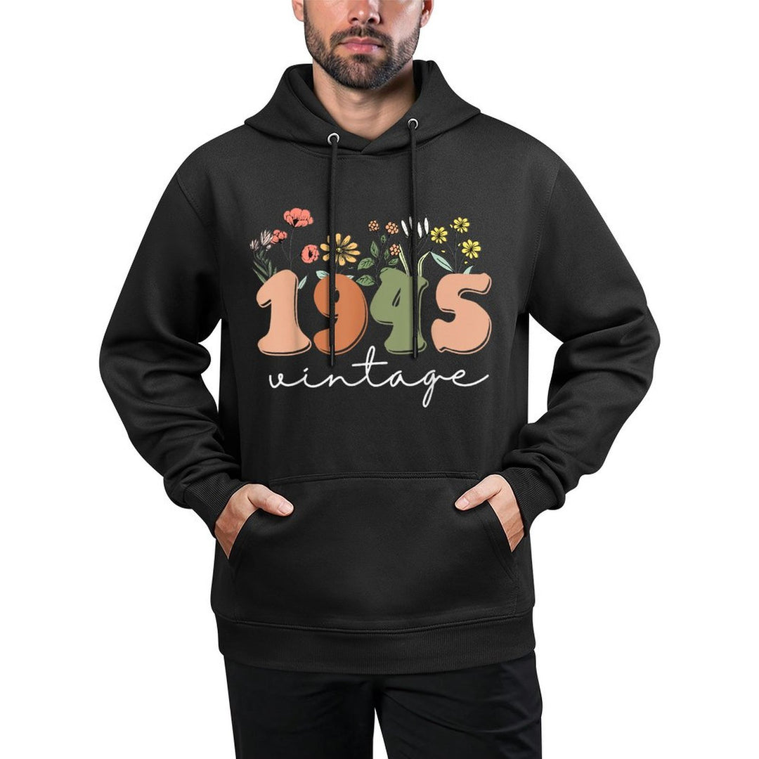 80 Years Old Vintage 1945 80th Birthday Wildflower Women Unisex Design Hoodie