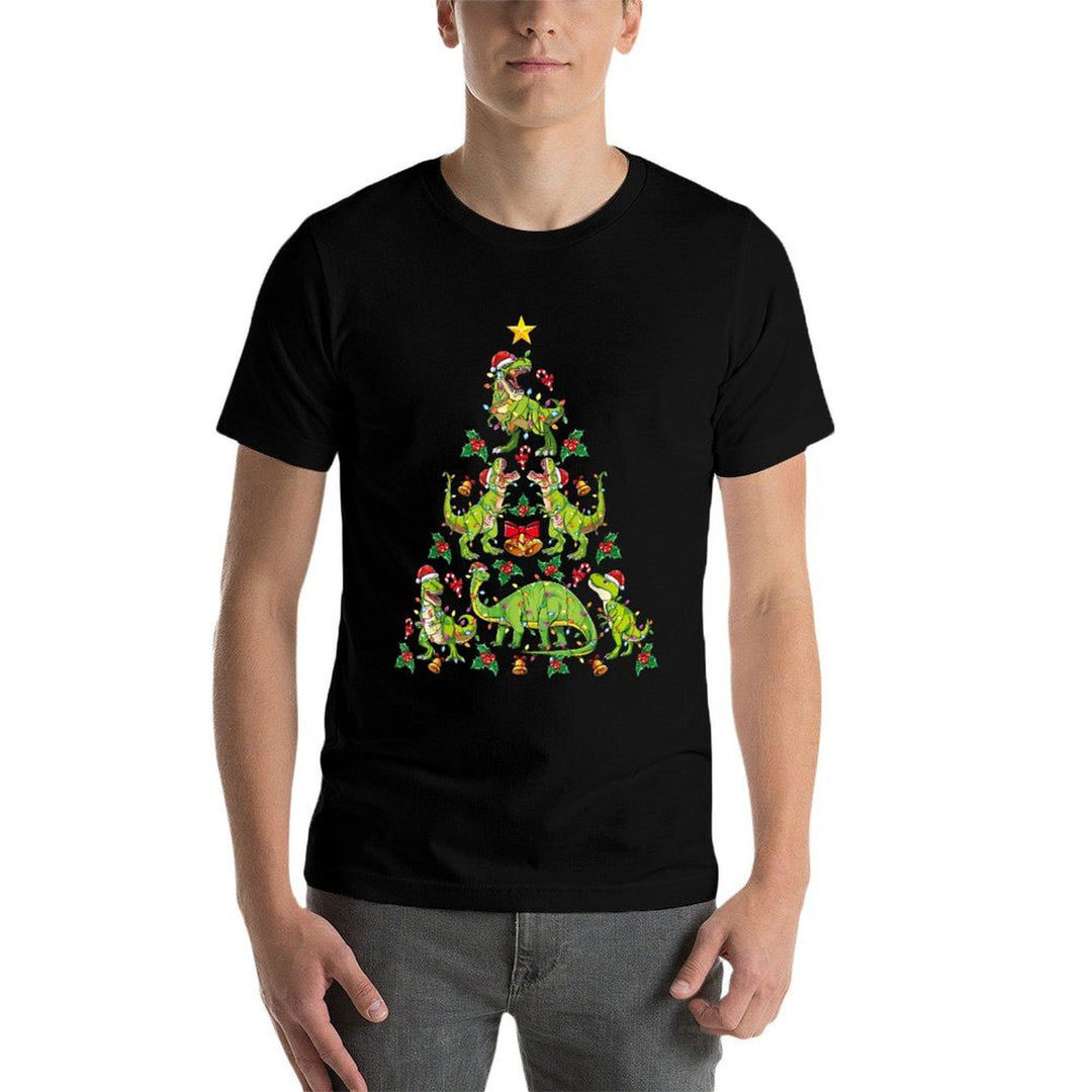 Christmas Dinosaur Tree Rex Boys Kids T Rex Christmas  Eco-friendly Material T-Shirt