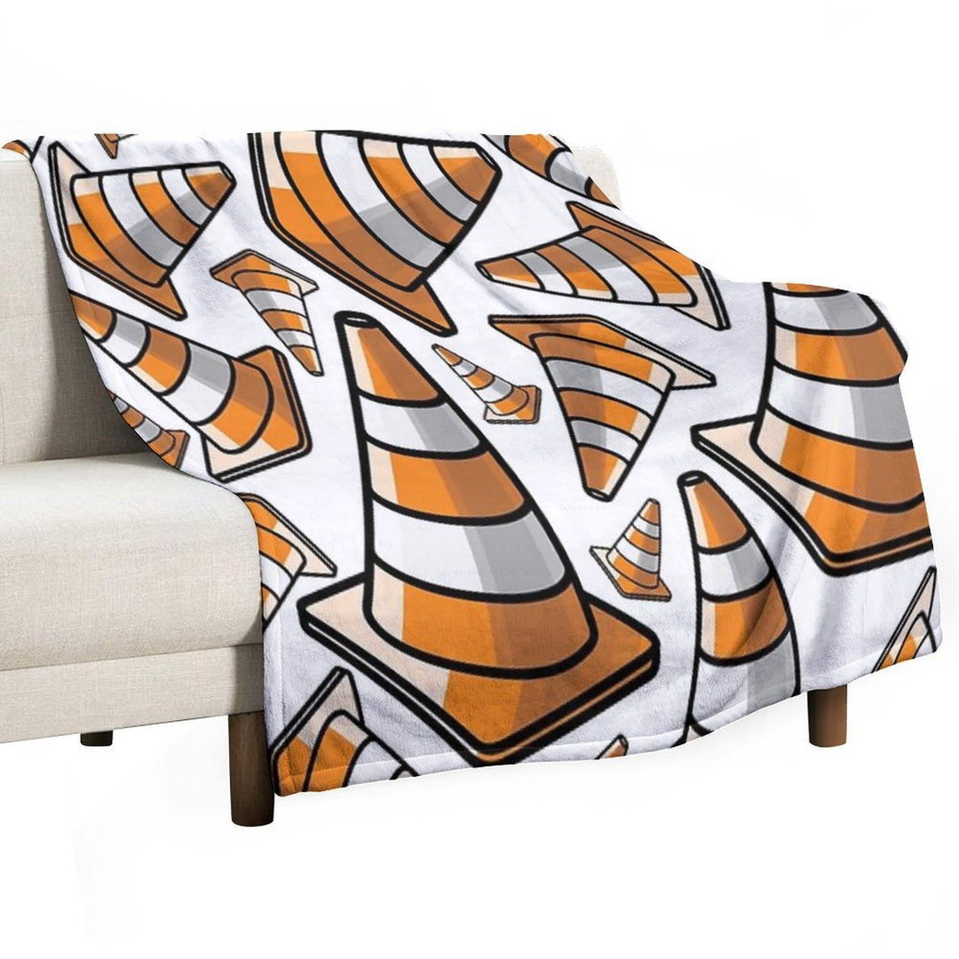 Traffic Cone - Orange And White Quick-dry Throw Blanket