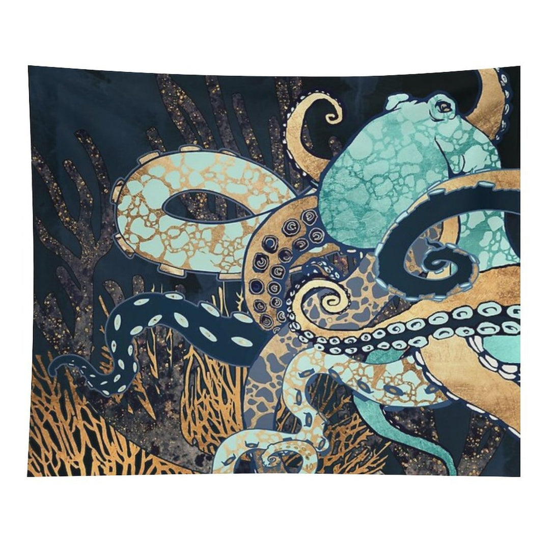 Metallic Octopus II Tapestry