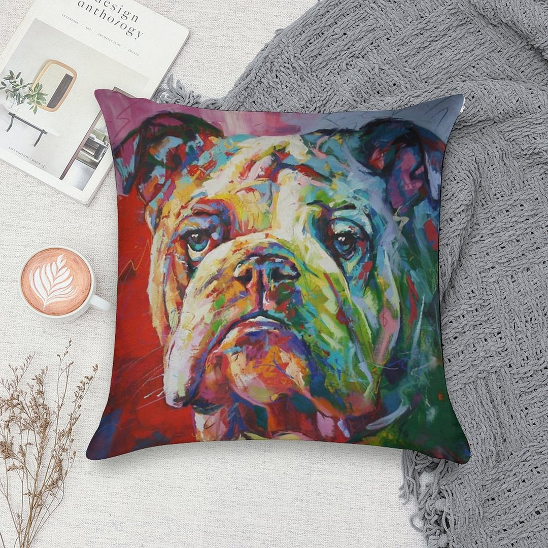 English Bulldog Soft Anti-Pilling Throw Pillow