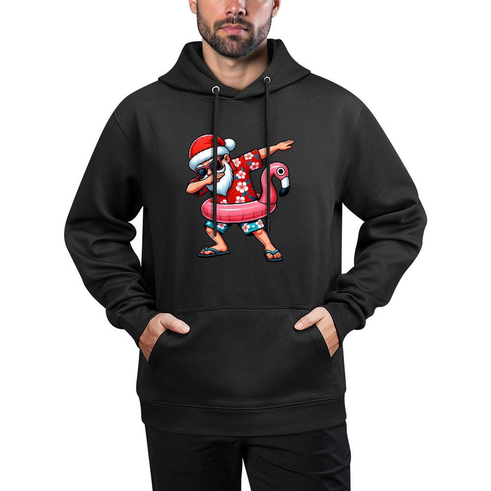 Dabbing Santa Christmas in July Hawaiian Xmas Dab Boys Men Colorfast Hoodie