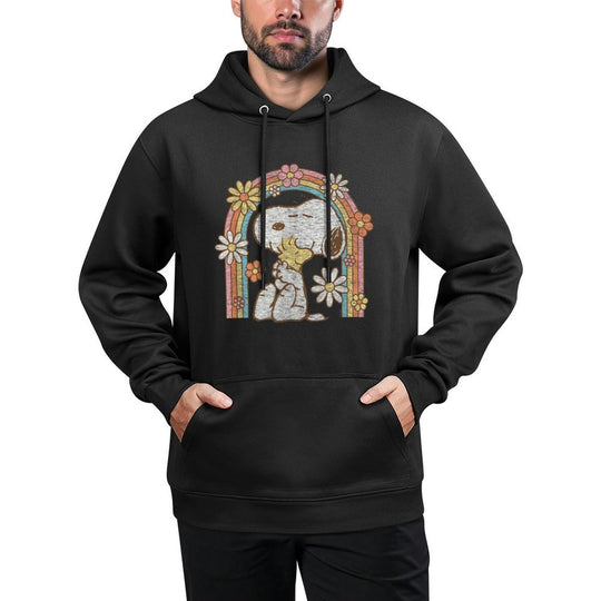 Peanuts - Retro Flower Rainbow Versatile Streetwear Hoodie