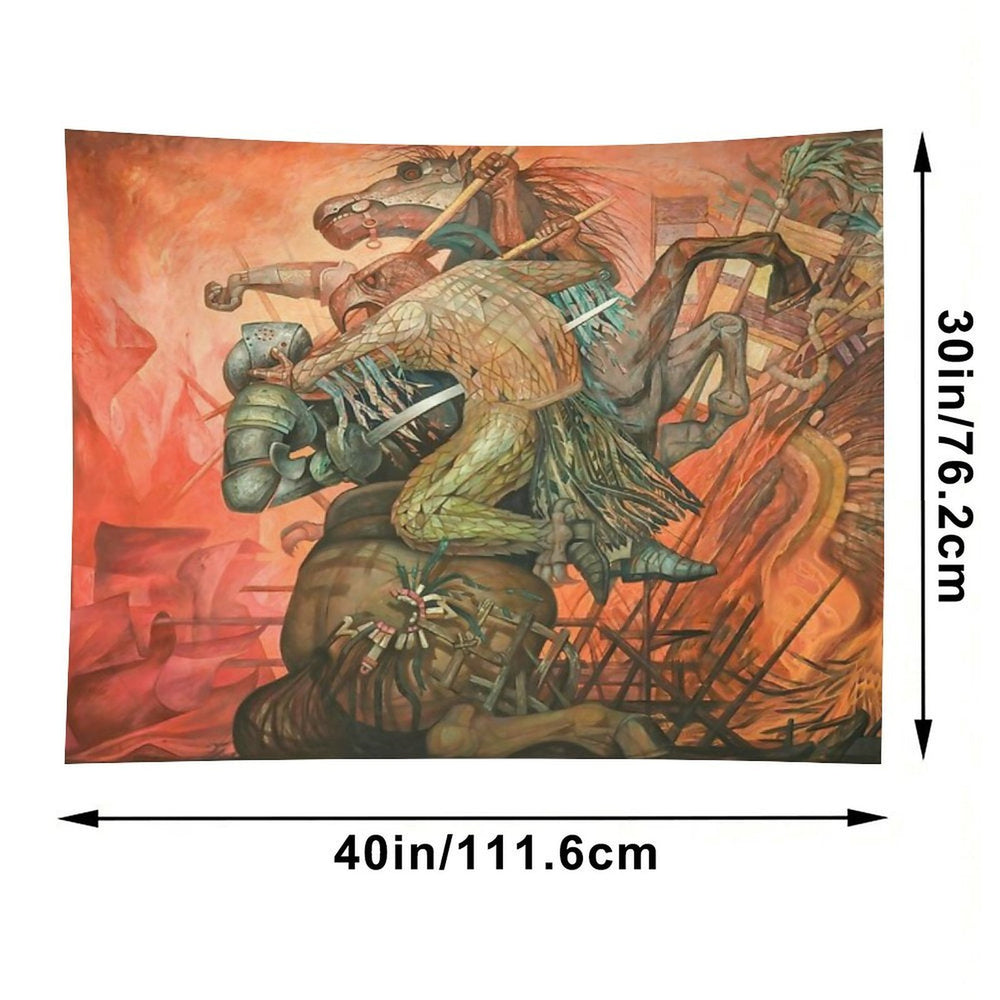 The Fusion of Two Cultures, by Jorge González Camarena Tapestry