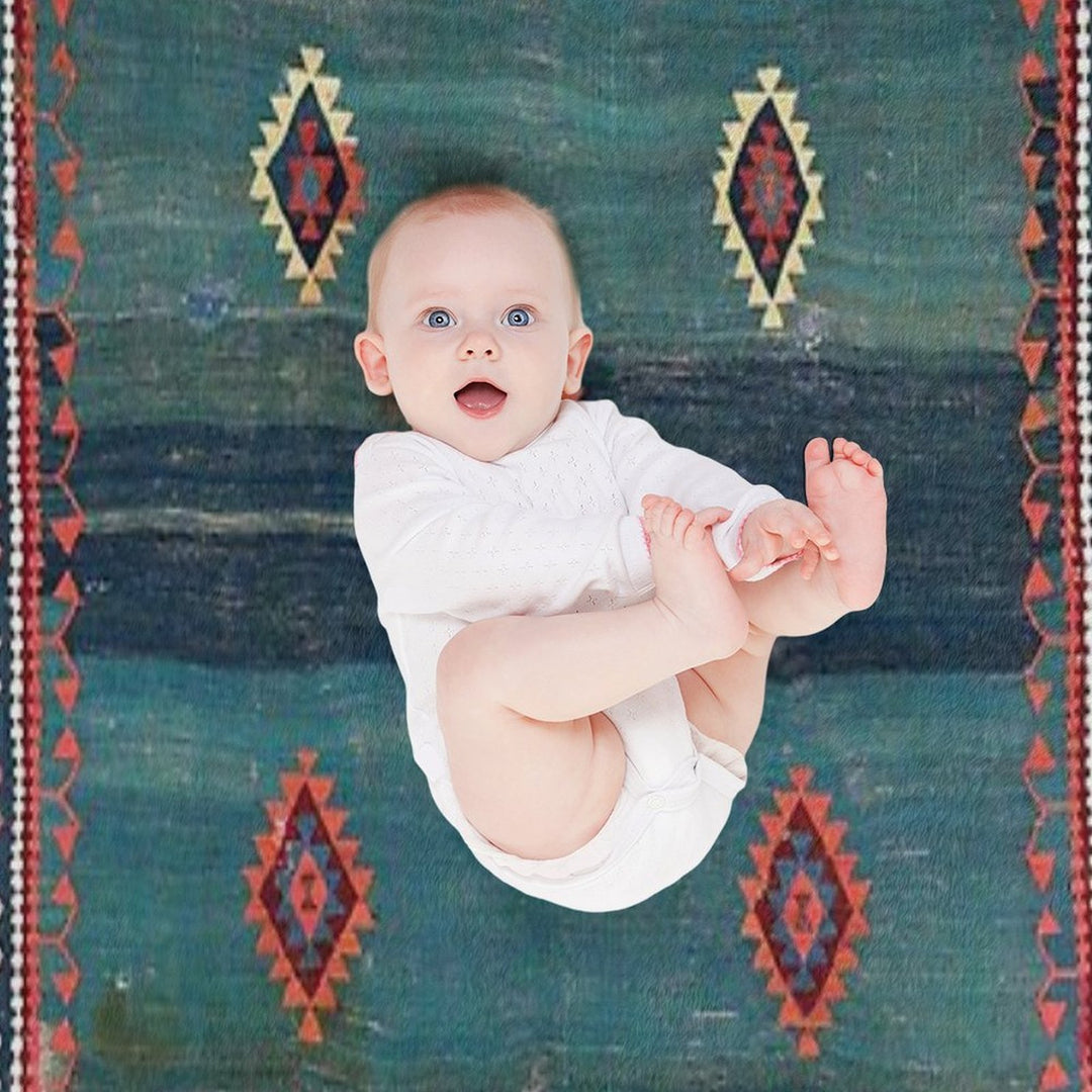 Sivas Antique Turkish Niche Kilim Print Sustainable Throw Blanket