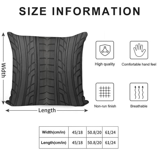 Race Car Tyre Section Soft Shrink-Resistant Throw Pillow
