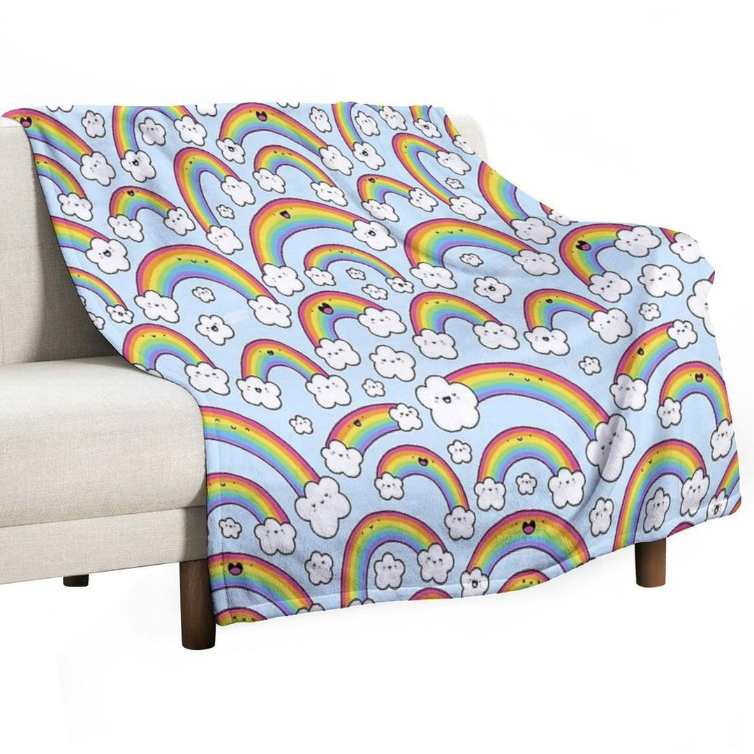 Rainbows Everywhere! Anti-pilling Throw Blanket