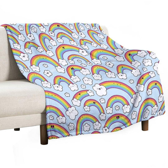 Rainbows Everywhere! Anti-pilling Throw Blanket