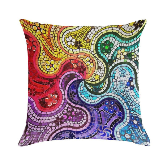 Gaudi Barselona Mosaic Soft Luxury Feel Throw Pillow
