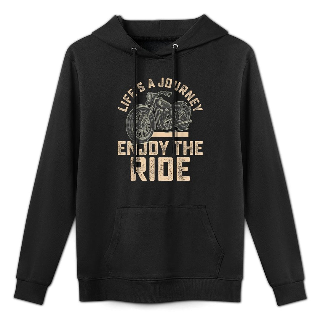 Life’s A Journey Enjoy The Ride Funny Motorcycle Biker Men Casual Wear Hoodie