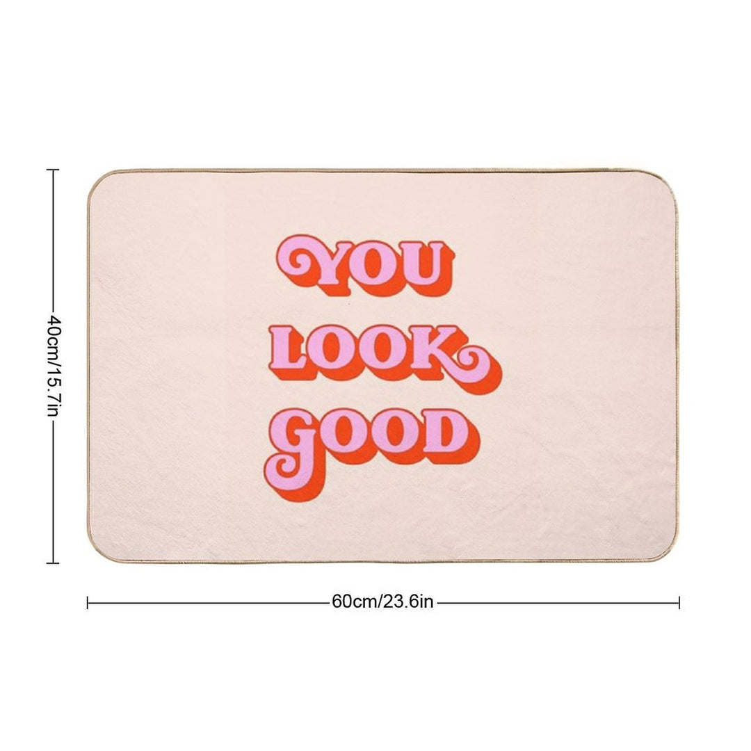 You Look Good (Peach And Pink Tone)  Multi-Purpose Bath Mat