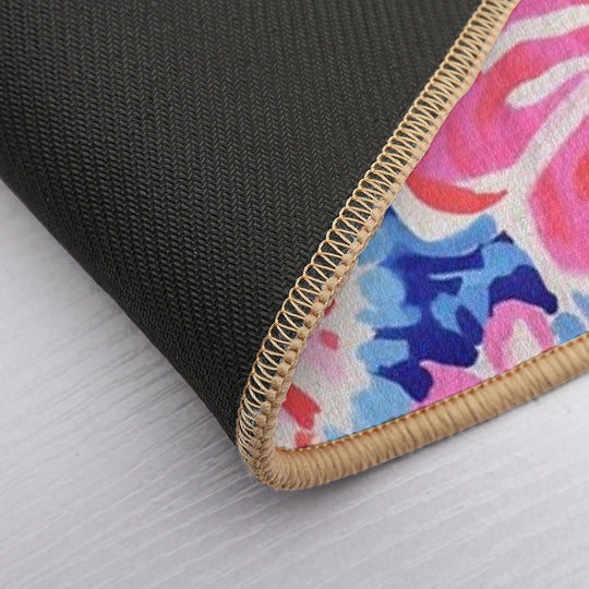 Floral Pretty Pastel Pattern Pink Blue Orange  Rapid-Drying Bath Mat